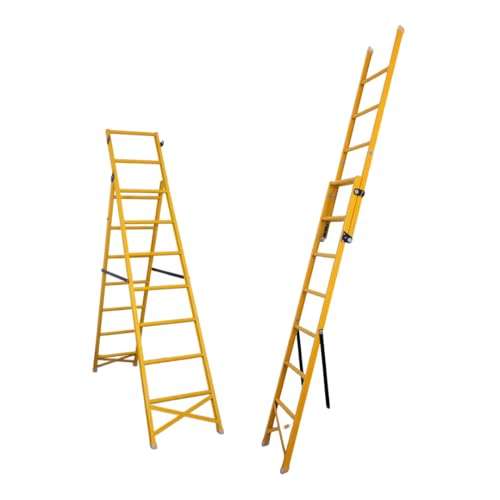 Festel Foldable Fiberglass Ladder (Yellow) | Lightweight, Durable & Anti-Skid Home Ladder for Indoor and Outdoor Use - Image 2