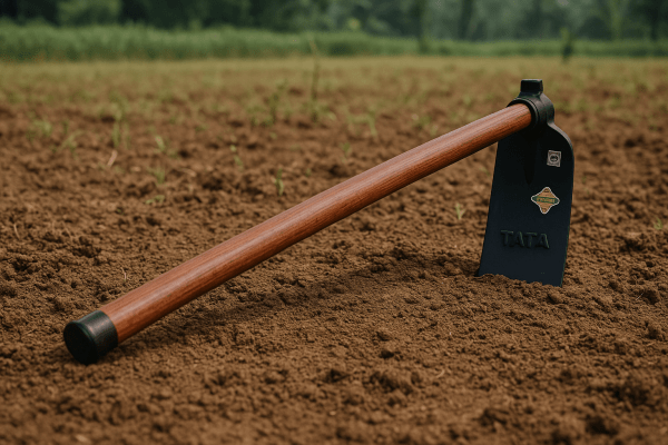 FESTEL Farming Hoe (Kundali) with Fiber Glass Handle | Forged Heavy Duty Steel Blade for Digging, Gardening and Weeding | Farming Spade | Garden Tools | DIY (Self-Assembly Required)