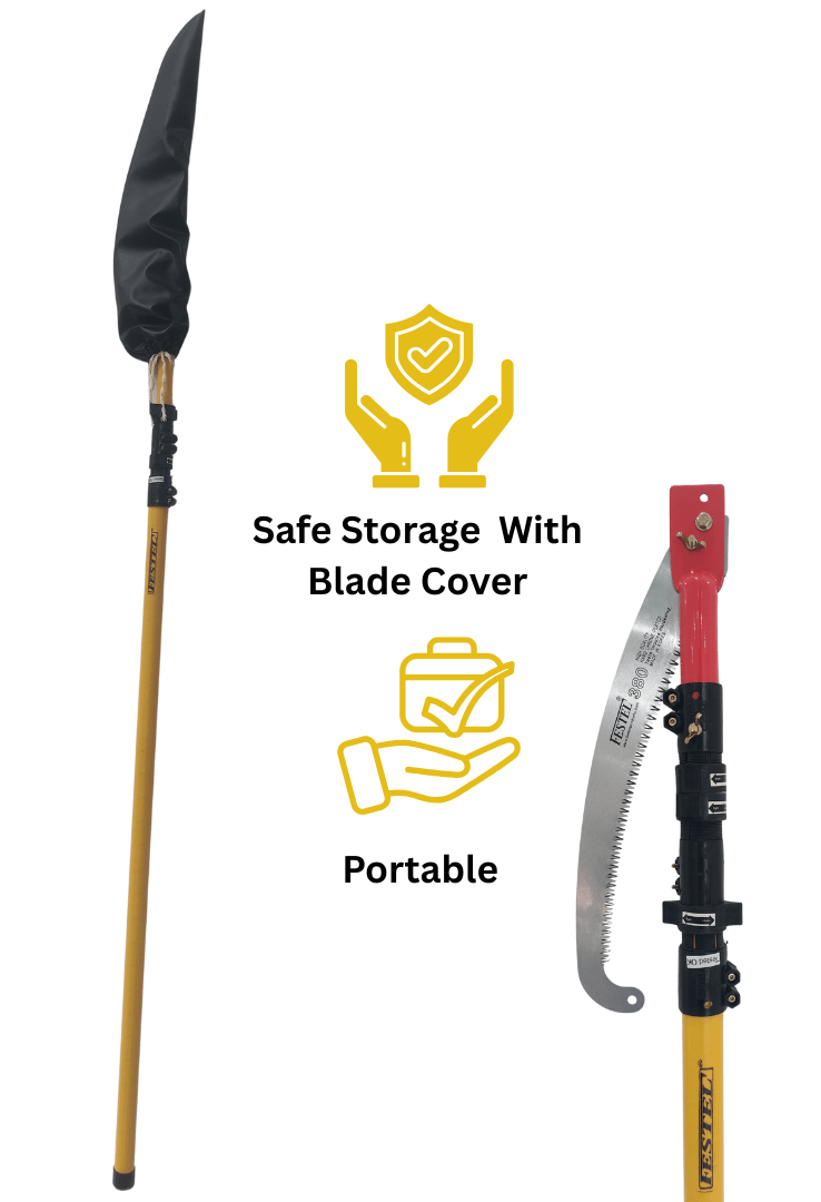 FESTEL 6 to 18ft Telescopic Pole with Foldable Tree Pruner (With Rexine Cover) - Image 2